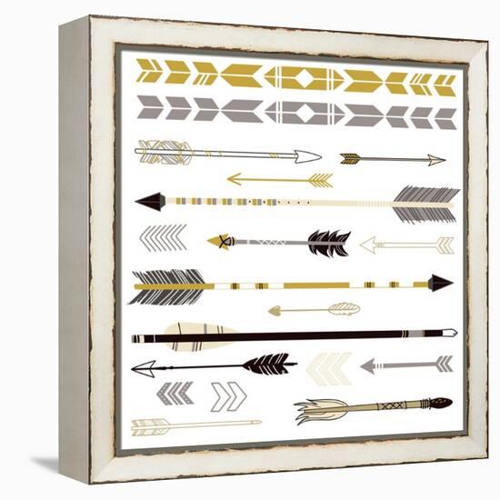 A Set of Cute Hipster Arrows, Hand Drawn Doodles-Alisa Foytik-Framed Stretched Canvas