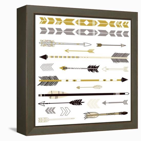 A Set of Cute Hipster Arrows, Hand Drawn Doodles-Alisa Foytik-Framed Stretched Canvas