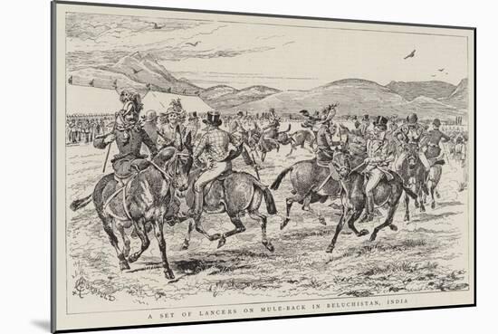 A Set of Lancers on Mule-Back in Beluchistan, India-Alfred Chantrey Corbould-Mounted Giclee Print
