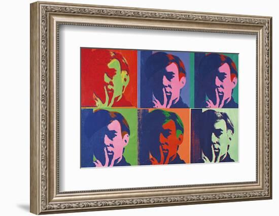 A Set of Six Self-Portraits, 1967-Andy Warhol-Framed Art Print