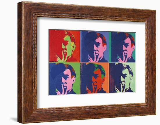 A Set of Six Self-Portraits, 1967-Andy Warhol-Framed Art Print