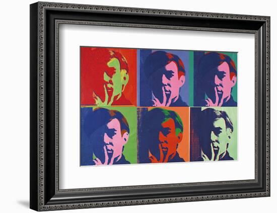 A Set of Six Self-Portraits, 1967-Andy Warhol-Framed Art Print