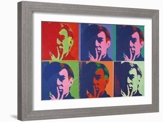 A Set of Six Self-Portraits, 1967-Andy Warhol-Framed Art Print