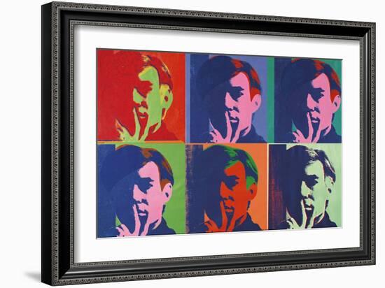 A Set of Six Self-Portraits, 1967-Andy Warhol-Framed Art Print