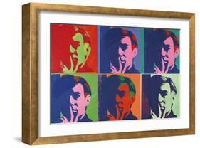 A Set of Six Self-Portraits, 1967-Andy Warhol-Framed Art Print
