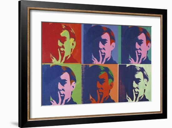 A Set of Six Self-Portraits, c.1967-Andy Warhol-Framed Giclee Print