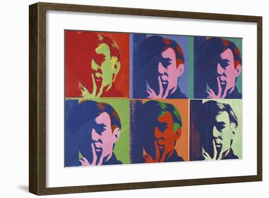 A Set of Six Self-Portraits, c.1967-Andy Warhol-Framed Giclee Print