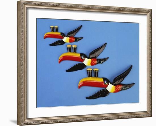 A Set of Three Carltonware Graduated Guinness Advertising Toucan Wall Hangings-null-Framed Giclee Print