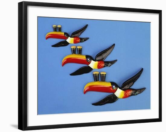 A Set of Three Carltonware Graduated Guinness Advertising Toucan Wall Hangings-null-Framed Giclee Print