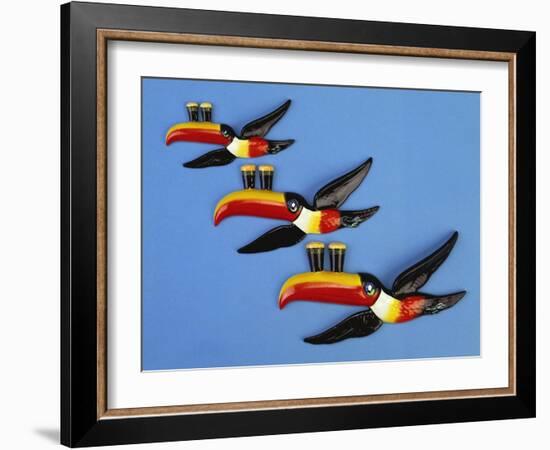 A Set of Three Carltonware Graduated Guinness Advertising Toucan Wall Hangings-null-Framed Giclee Print