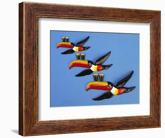 A Set of Three Carltonware Graduated Guinness Advertising Toucan Wall Hangings-null-Framed Giclee Print