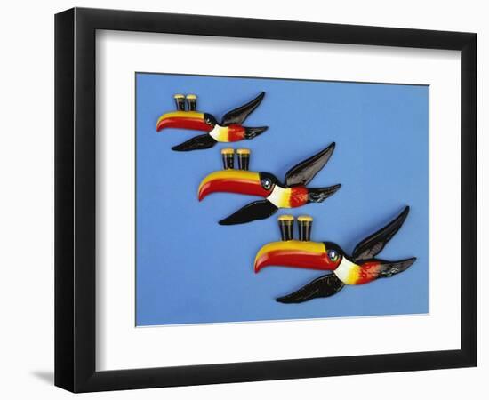 A Set of Three Carltonware Graduated Guinness Advertising Toucan Wall Hangings-null-Framed Giclee Print