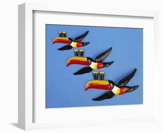 A Set of Three Carltonware Graduated Guinness Advertising Toucan Wall Hangings-null-Framed Giclee Print