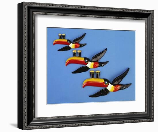 A Set of Three Carltonware Graduated Guinness Advertising Toucan Wall Hangings-null-Framed Giclee Print