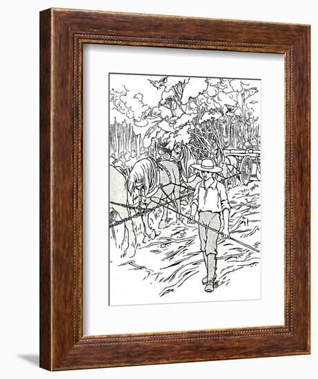 'A Settler Clearing His Land', 1912-Charles Robinson-Framed Giclee Print