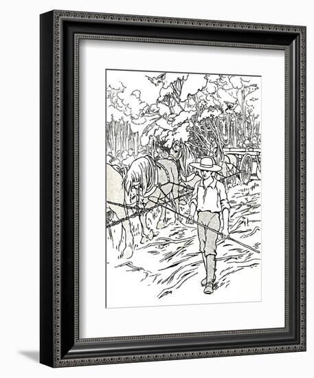 'A Settler Clearing His Land', 1912-Charles Robinson-Framed Giclee Print