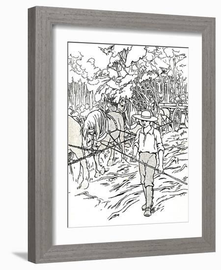 'A Settler Clearing His Land', 1912-Charles Robinson-Framed Giclee Print