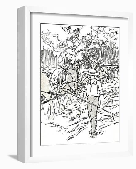 'A Settler Clearing His Land', 1912-Charles Robinson-Framed Giclee Print