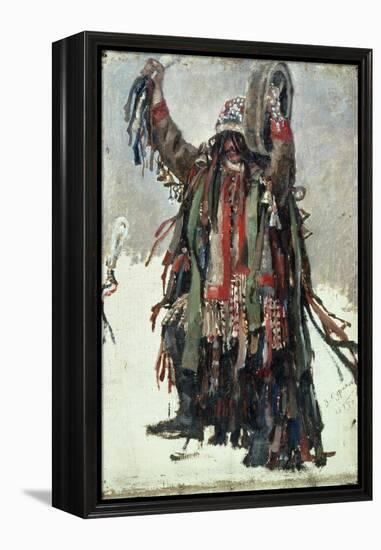 A Shaman, Sketch for "Yermak Conquers Siberia," 1893-Vasilii Ivanovich Surikov-Framed Premier Image Canvas