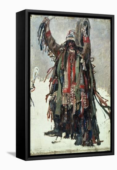 A Shaman, Sketch for "Yermak Conquers Siberia," 1893-Vasilii Ivanovich Surikov-Framed Premier Image Canvas