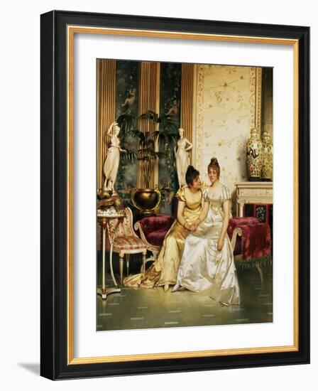 A Shared Confidence-Joseph Frederic Soulacroix-Framed Giclee Print