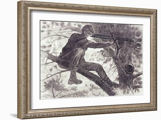 A Sharp-Shooter on Picket Duty, 1862-Winslow Homer-Framed Giclee Print