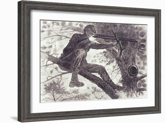 A Sharp-Shooter on Picket Duty, 1862-Winslow Homer-Framed Giclee Print