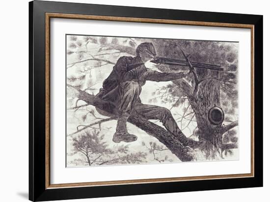 A Sharp-Shooter on Picket Duty, 1862-Winslow Homer-Framed Giclee Print