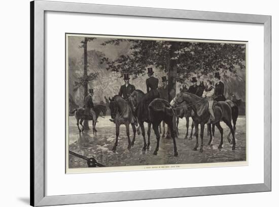 A Sharp Shower in the Row, Hyde Park-Richard Caton Woodville II-Framed Giclee Print