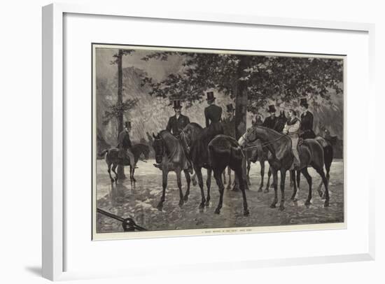 A Sharp Shower in the Row, Hyde Park-Richard Caton Woodville II-Framed Giclee Print