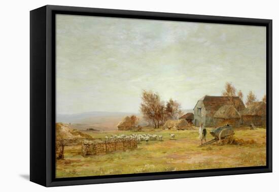 A Sheep Farm on the South Downs, 1906-James Aumonier-Framed Premier Image Canvas