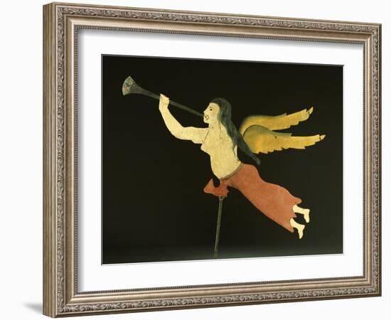 A Sheet Metal Angel Gabriel Weathervane, American, 19th Century-null-Framed Giclee Print