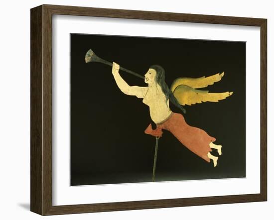 A Sheet Metal Angel Gabriel Weathervane, American, 19th Century-null-Framed Giclee Print