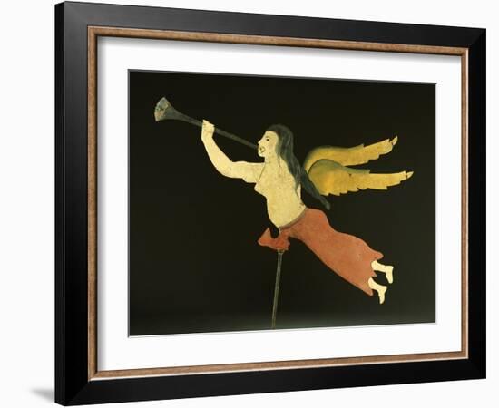 A Sheet Metal Angel Gabriel Weathervane, American, 19th Century-null-Framed Giclee Print