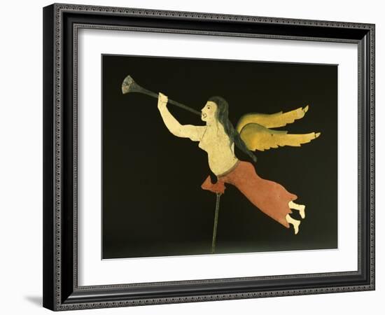 A Sheet Metal Angel Gabriel Weathervane, American, 19th Century-null-Framed Giclee Print