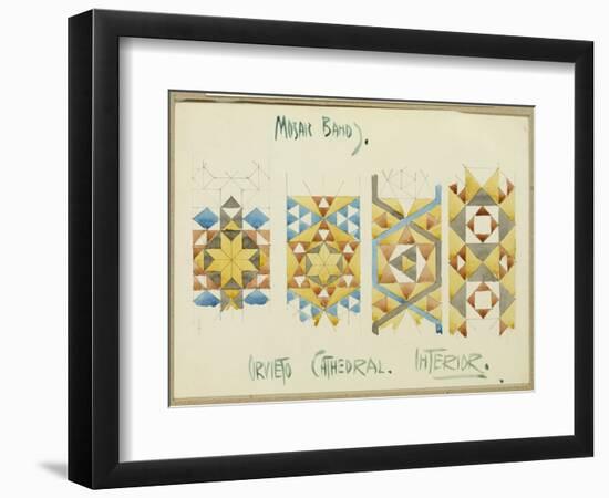 A Sheet of Studies of Mosaic Bands, Orvieto Cathedral, 1891-Charles Rennie Mackintosh-Framed Giclee Print