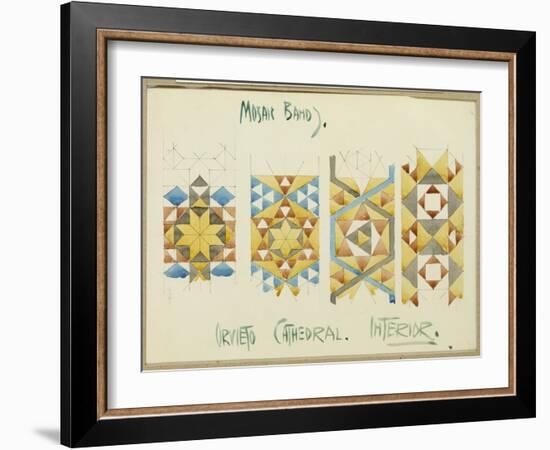 A Sheet of Studies of Mosaic Bands, Orvieto Cathedral, 1891-Charles Rennie Mackintosh-Framed Giclee Print