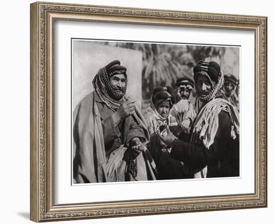 A Sheikh Enjoying the Famous Arab Coffee, Iraq, 1925-A Kerim-Framed Giclee Print