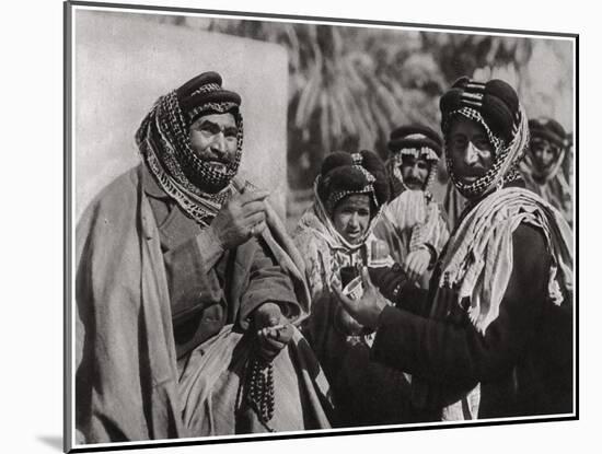 A Sheikh Enjoying the Famous Arab Coffee, Iraq, 1925-A Kerim-Mounted Giclee Print