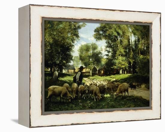 A Shepherd and His Flock-Julien Dupre-Framed Premier Image Canvas