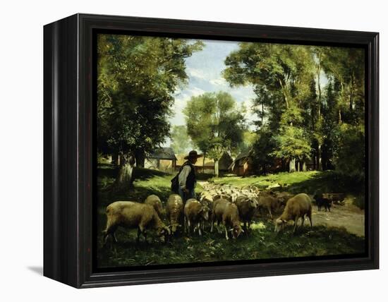 A Shepherd and His Flock-Julien Dupre-Framed Premier Image Canvas