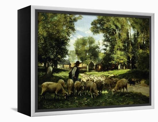 A Shepherd and His Flock-Julien Dupre-Framed Premier Image Canvas