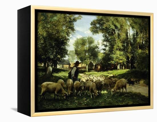 A Shepherd and His Flock-Julien Dupre-Framed Premier Image Canvas