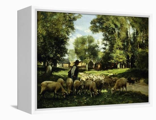 A Shepherd and His Flock-Julien Dupre-Framed Premier Image Canvas