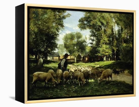 A Shepherd and his Flock-Julien Dupre-Framed Premier Image Canvas