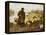 A Shepherd and Sheep by a Lake-Julius Hugo Bergmann-Framed Premier Image Canvas