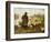 A Shepherd and Sheep by a Lake-Julius Hugo Bergmann-Framed Giclee Print