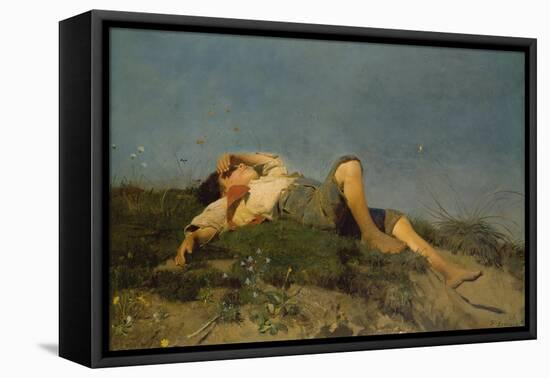 A Shepherd Boy, 1860-Franz Seraph von Lenbach-Framed Premier Image Canvas