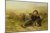 A Shepherd Boy and His Sheep Dog Neglecting their Duty, 1851 (Oil on Canvas)-James John Hill-Mounted Giclee Print