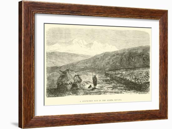 A Shepherd's Hut in the Sierra Nevada-Édouard Riou-Framed Giclee Print